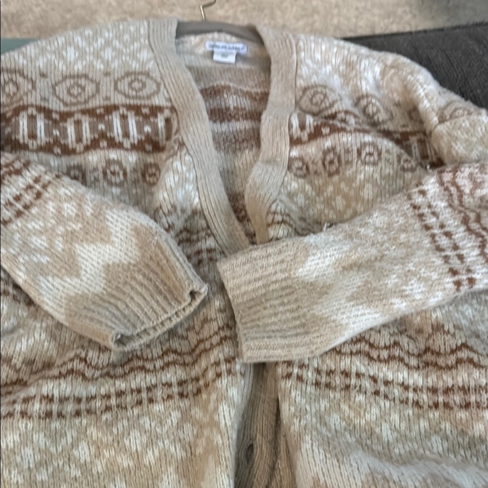 Womans  Beige Patterned Sweater